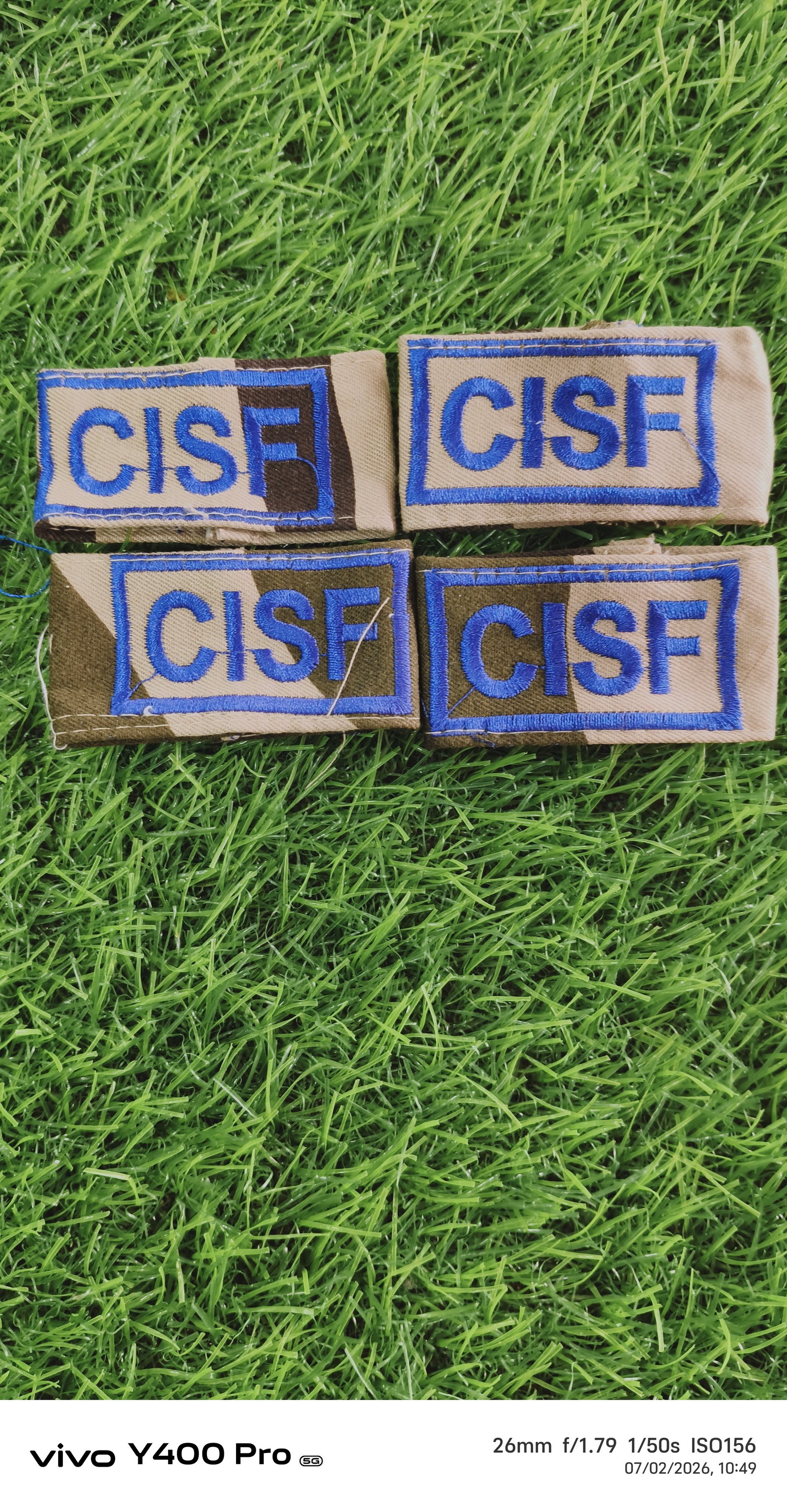 CISF CAMO SHOULDER BADGES COTTON