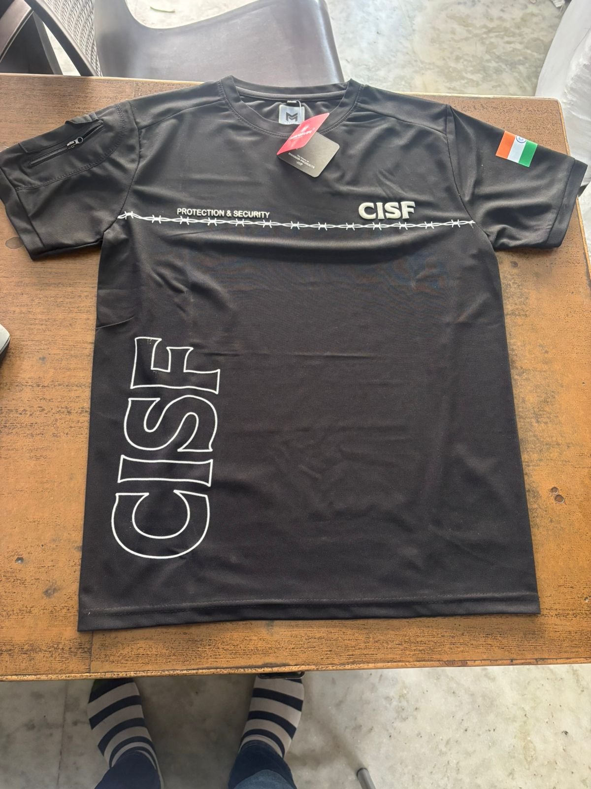 T- shirt CISF RUBBER PRINT