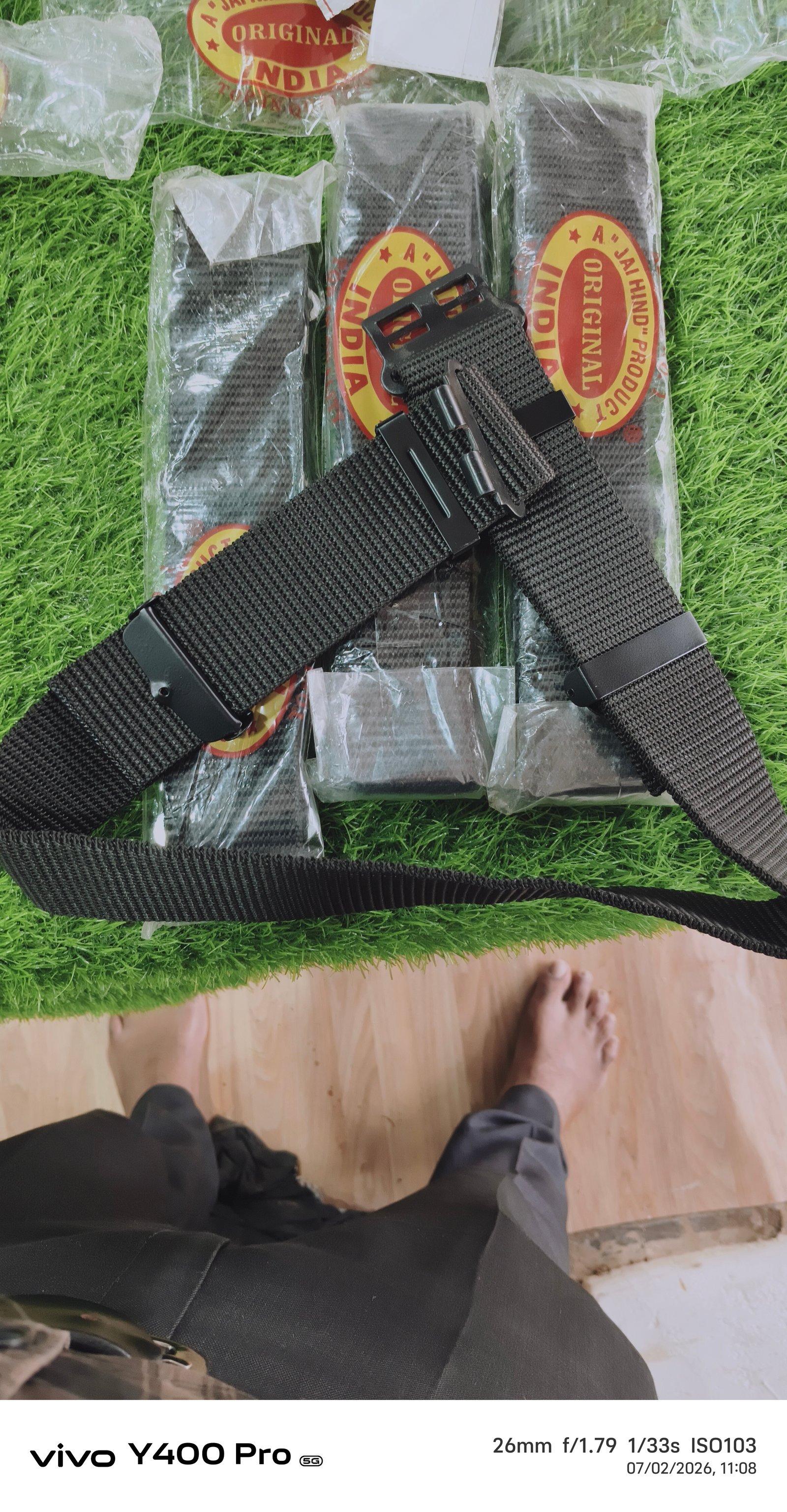Web belt double hook