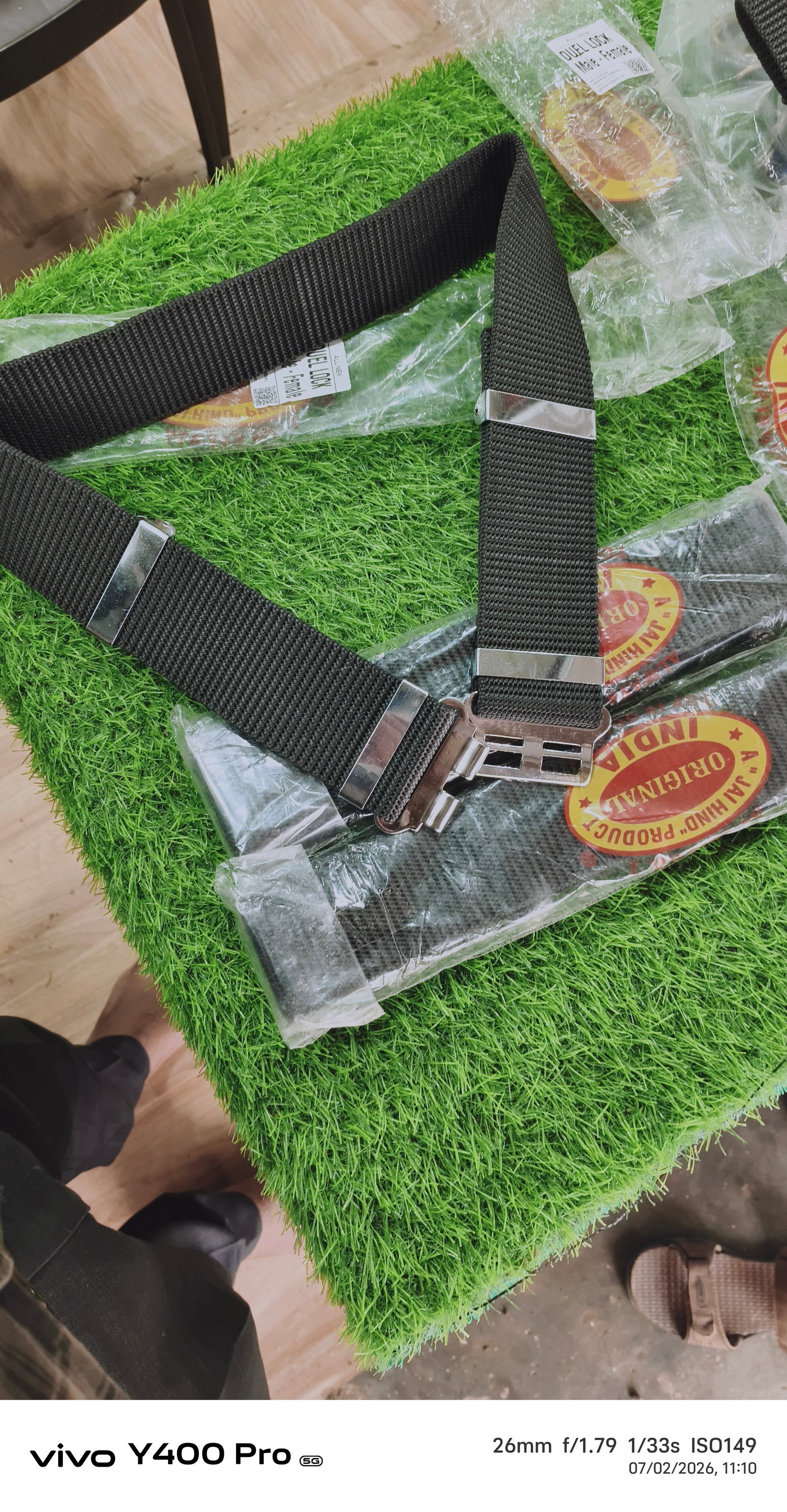 Web belt steel hook