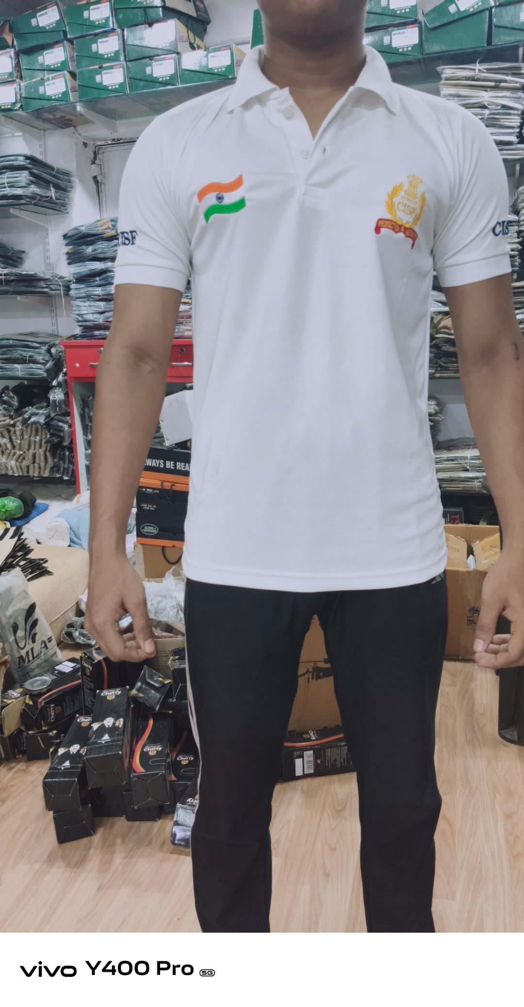 CISF WHITE T SHIRT