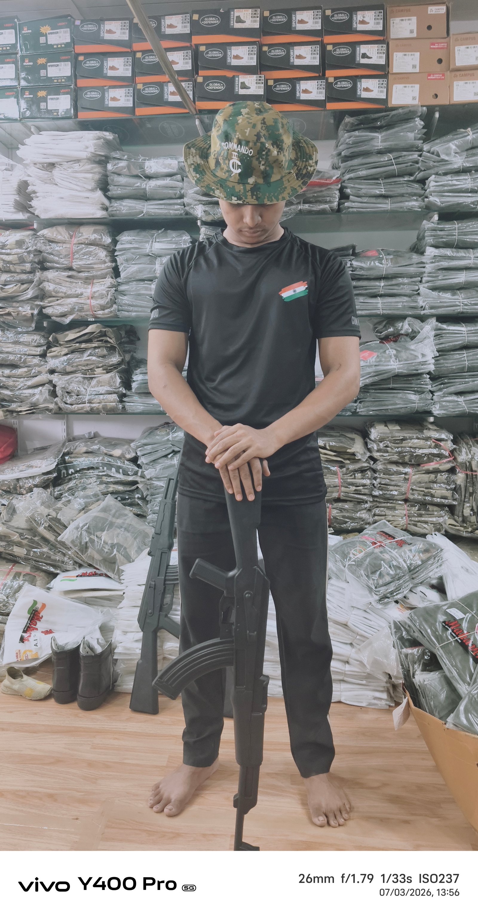 Commando black round neck t shirt
